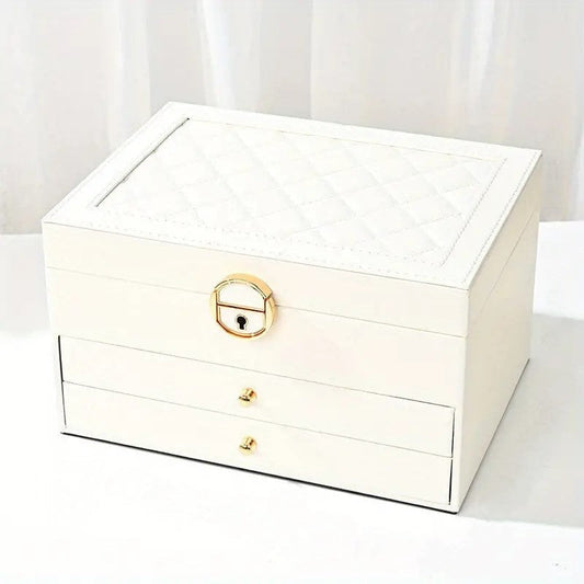 Jewellery box with multiple layers and velvet interior – Maeva