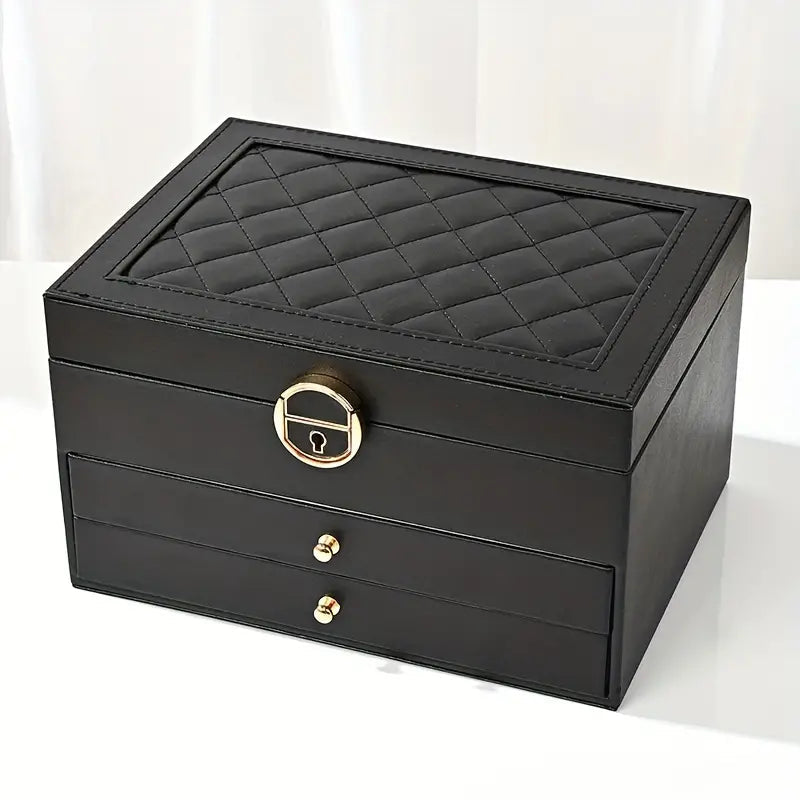 Jewellery box with multiple layers and velvet interior – Maeva