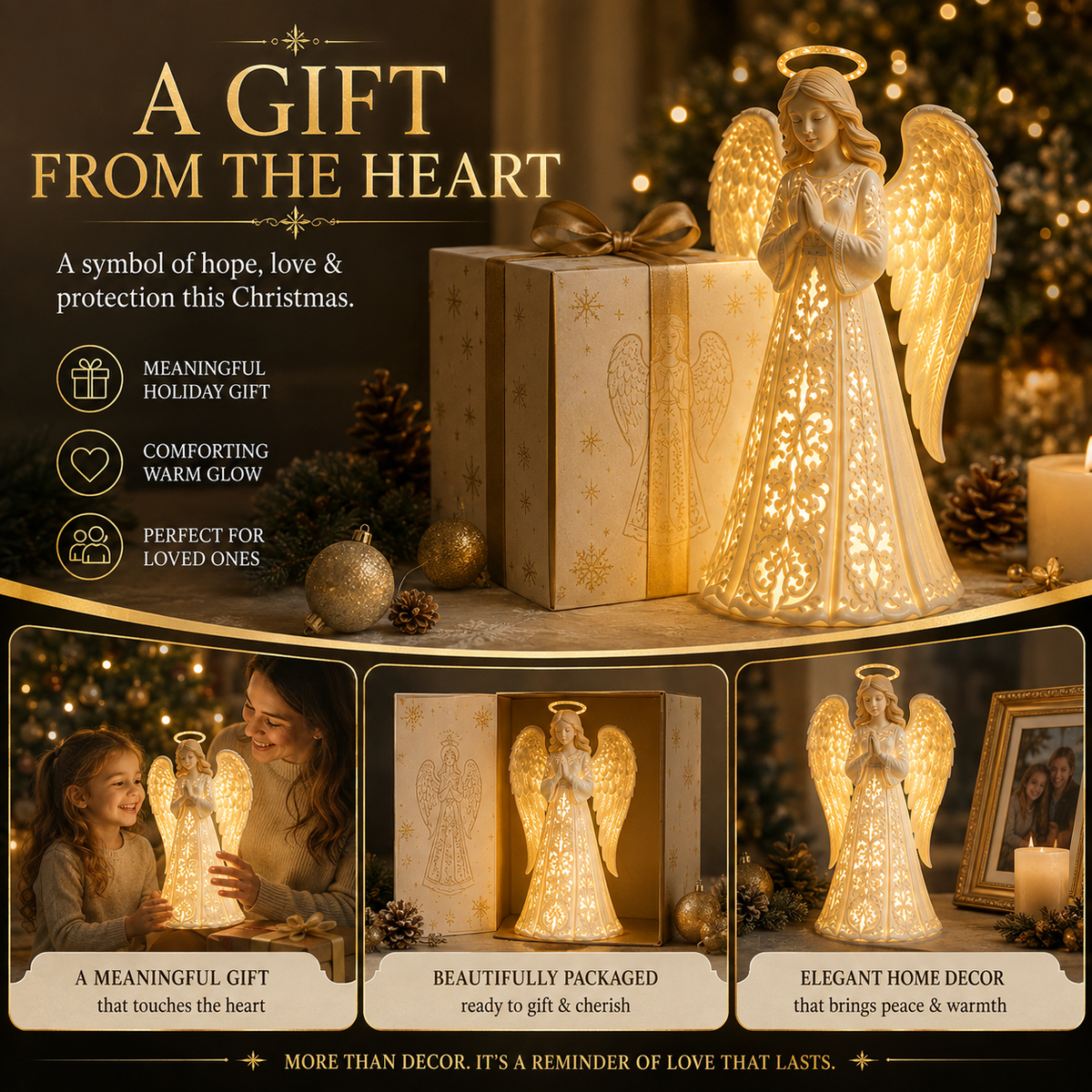 Christmas Angel Light – Warm Golden Glow for Hope and Love 3