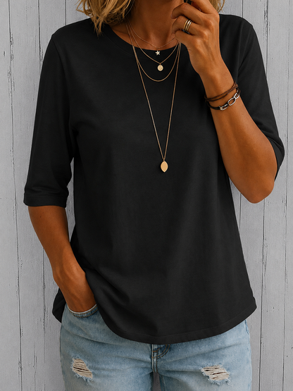 Relaxed Everyday Half-Sleeve Tee for Women 4