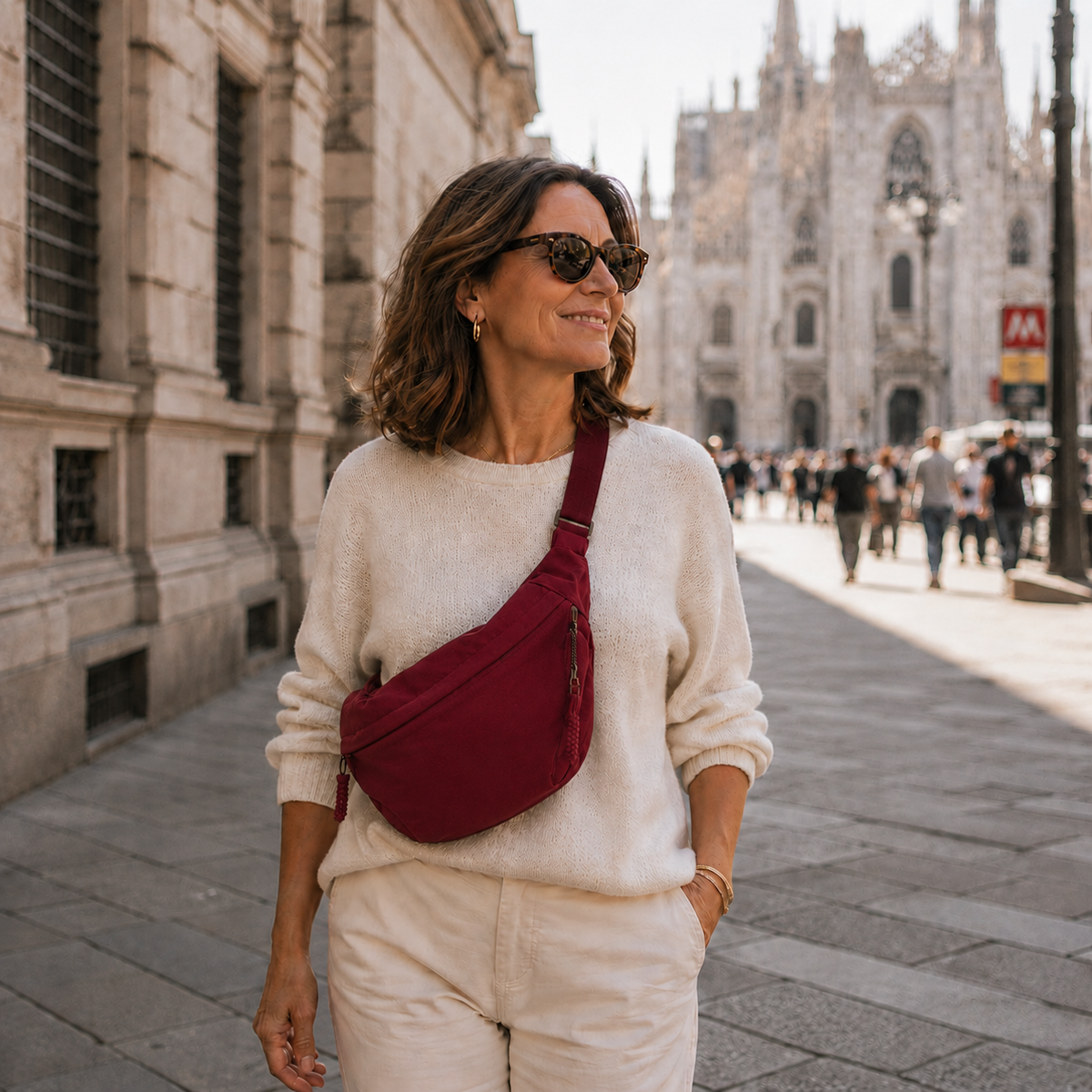 Burgundy Shoulder Bag – Elegant Everyday Crossbody 4