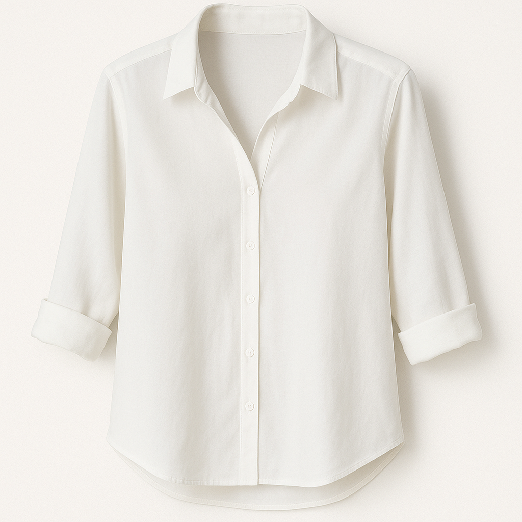 Flowing shirt blouse with button placket – Selin