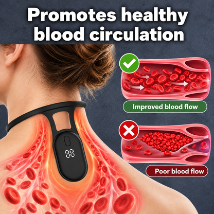 Ultrasonic lymphatic drainage massager for the neck