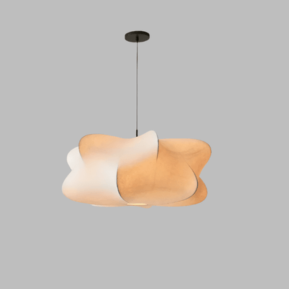 Japanese Silk Pendant Lamp in Wabi Sabi Style - Sana
