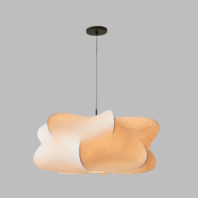 Japanese Silk Pendant Lamp in Wabi Sabi Style - Sana