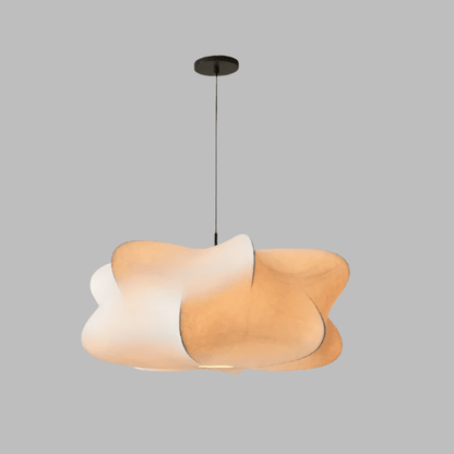 Japanese Silk Pendant Lamp in Wabi Sabi Style - Sana