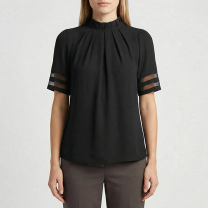Chic Black Blouse Womens - Anny