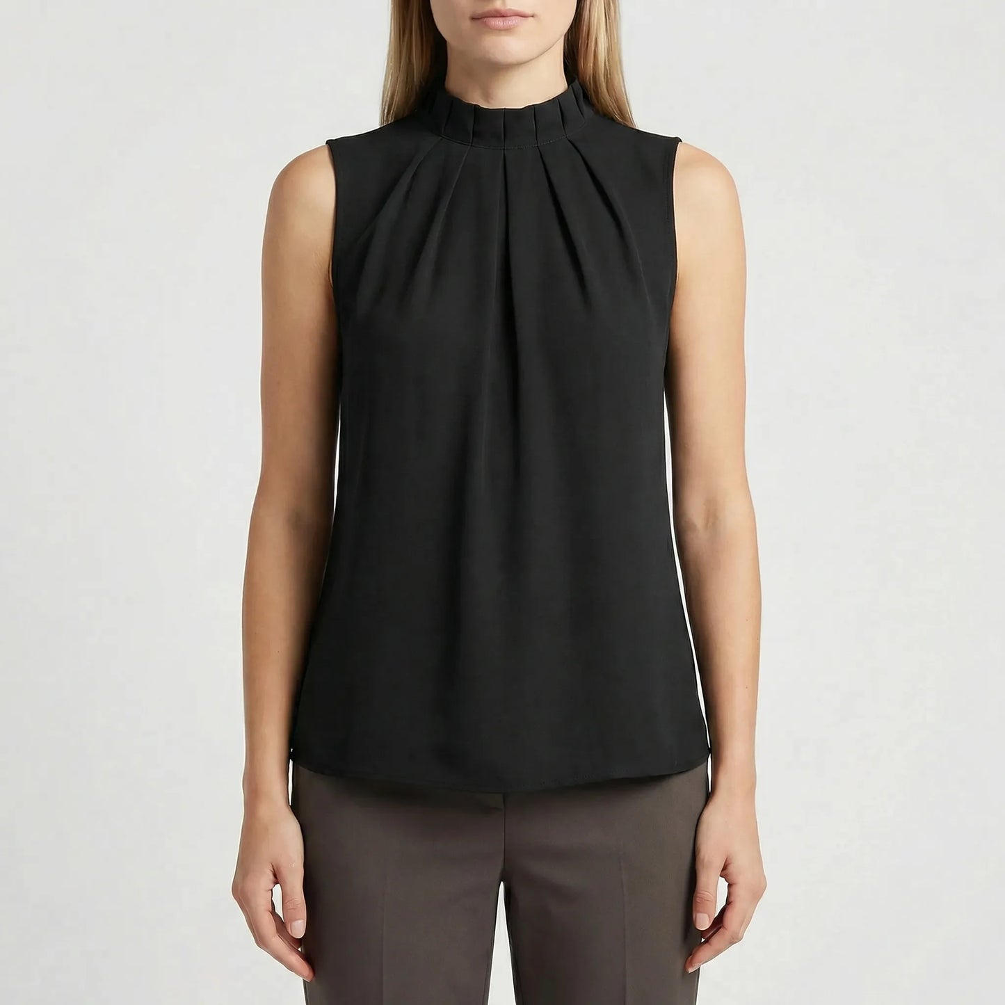 Chic Black Blouse Womens - Anny