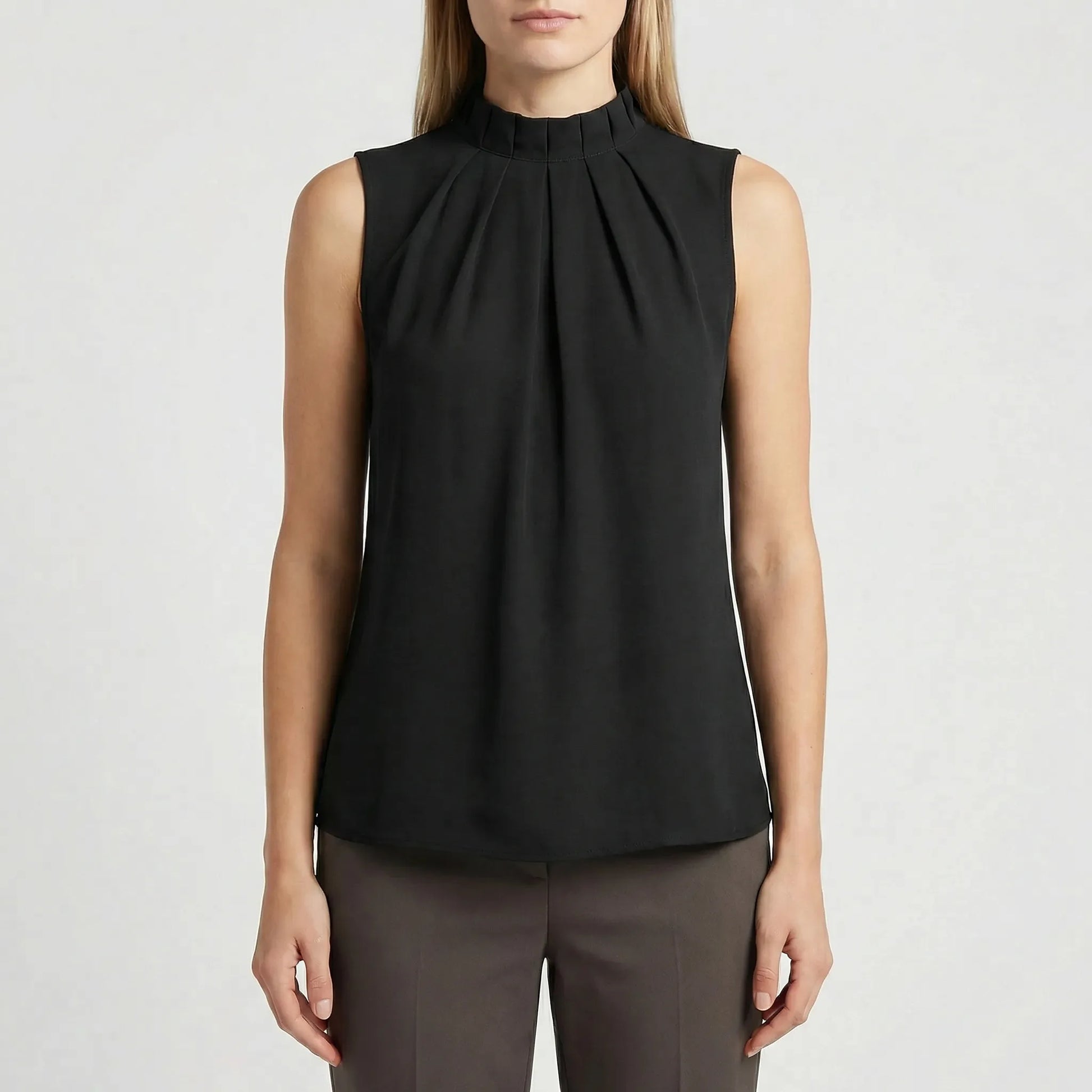 Chic Black Blouse Womens - Anny
