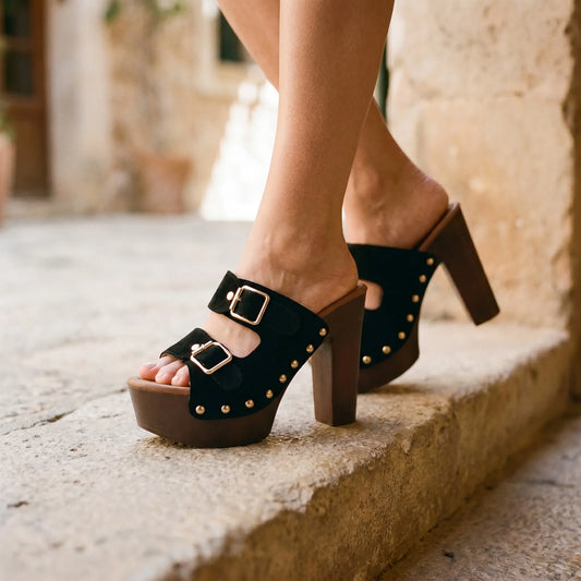 Chunky Block Heel Platform Sandals - Marion