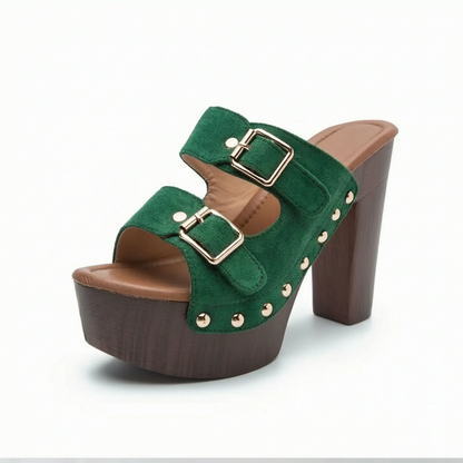 Chunky Block Heel Platform Sandals - Marion