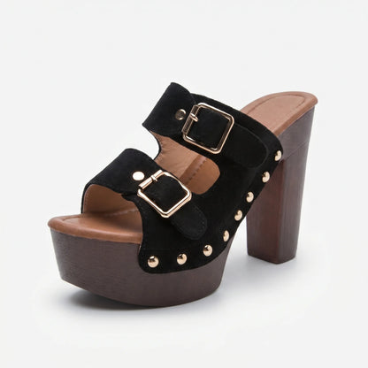 Chunky Block Heel Platform Sandals - Marion