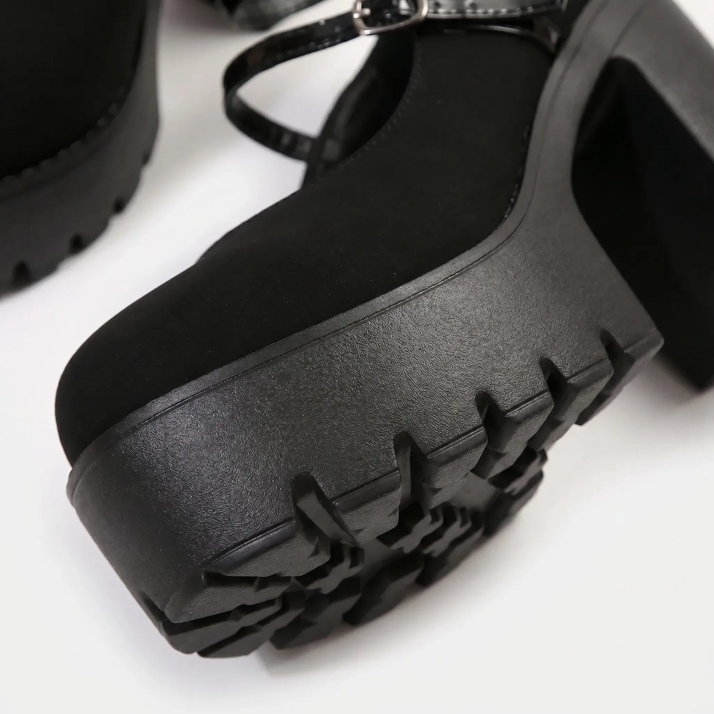 Chunky Block Heel Platform Shoes - Antonia
