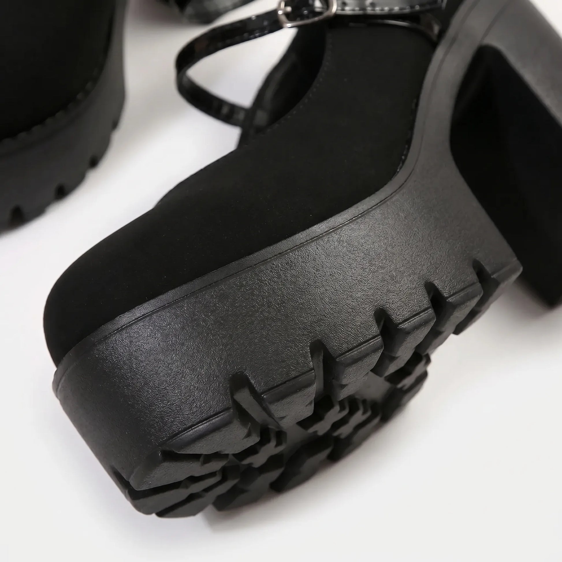 Chunky Block Heel Platform Shoes - Antonia