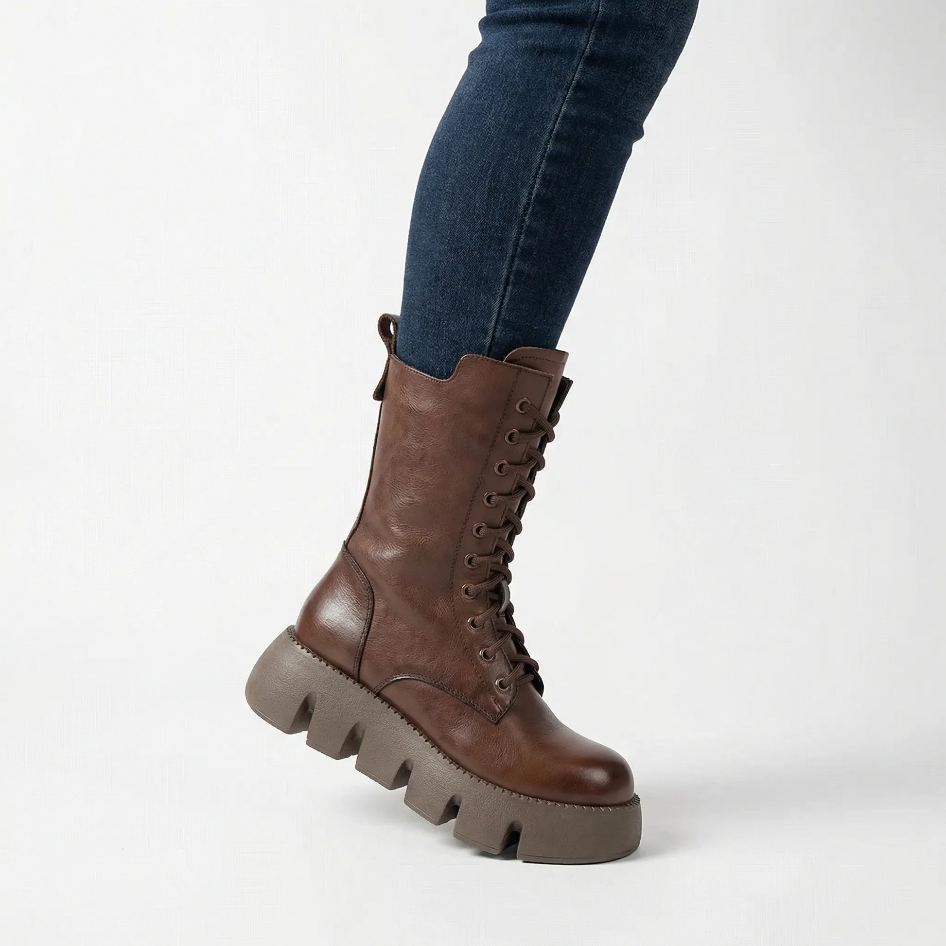 Chunky Platform Combat Boots - Marla
