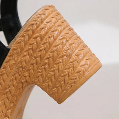 Chunky Platform Heel Sandals - Myra