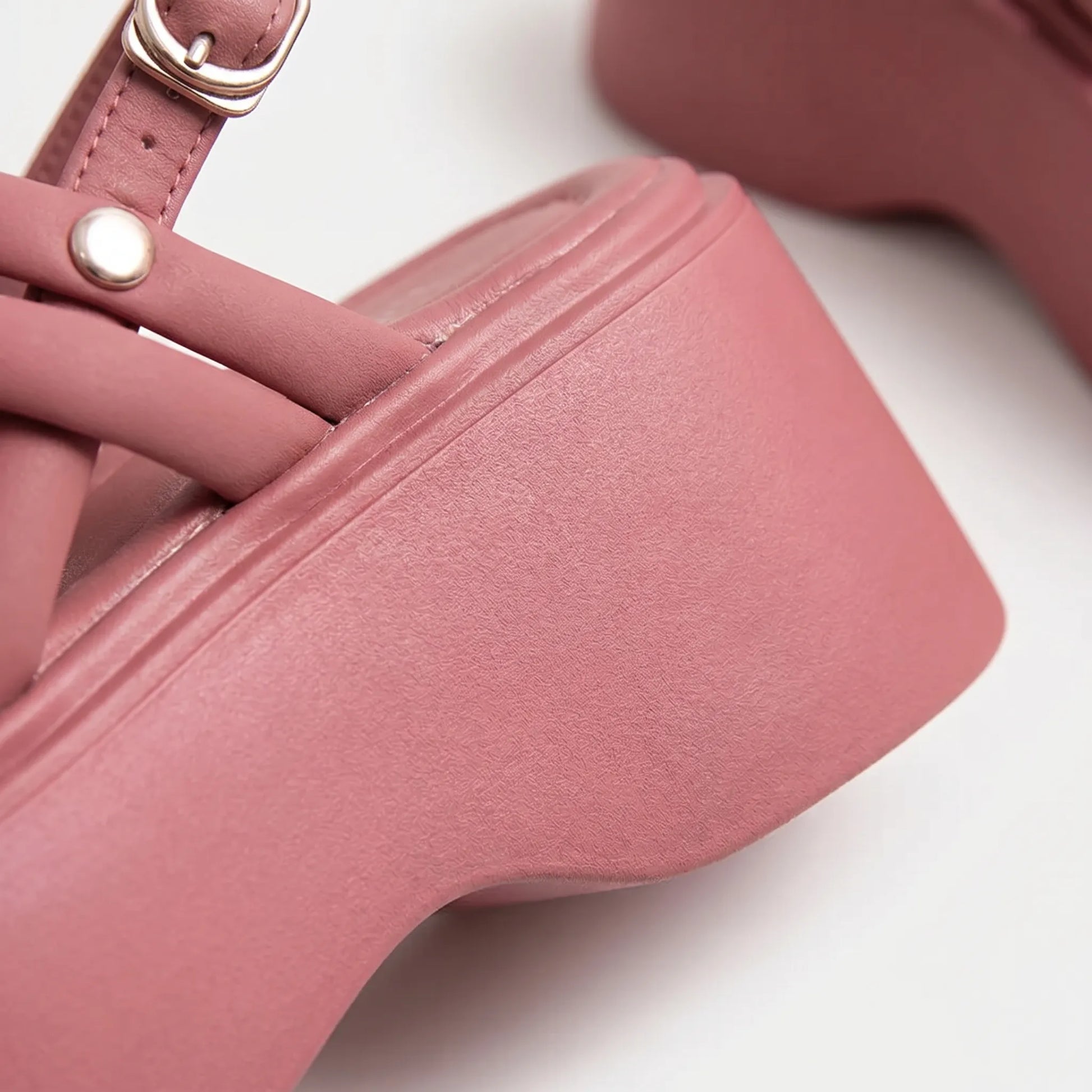 Chunky Platform Sandals With Ankle Straps - Olga