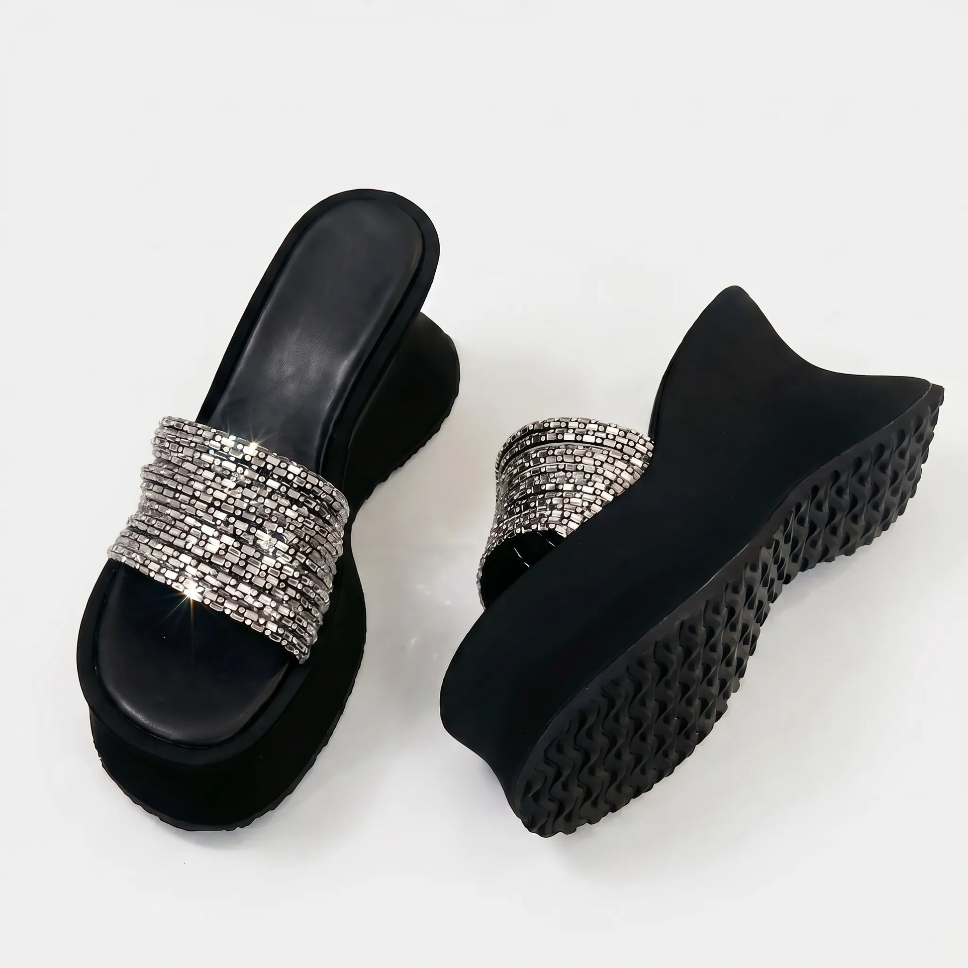 Chunky Platform Wedge Sandals - Dianna