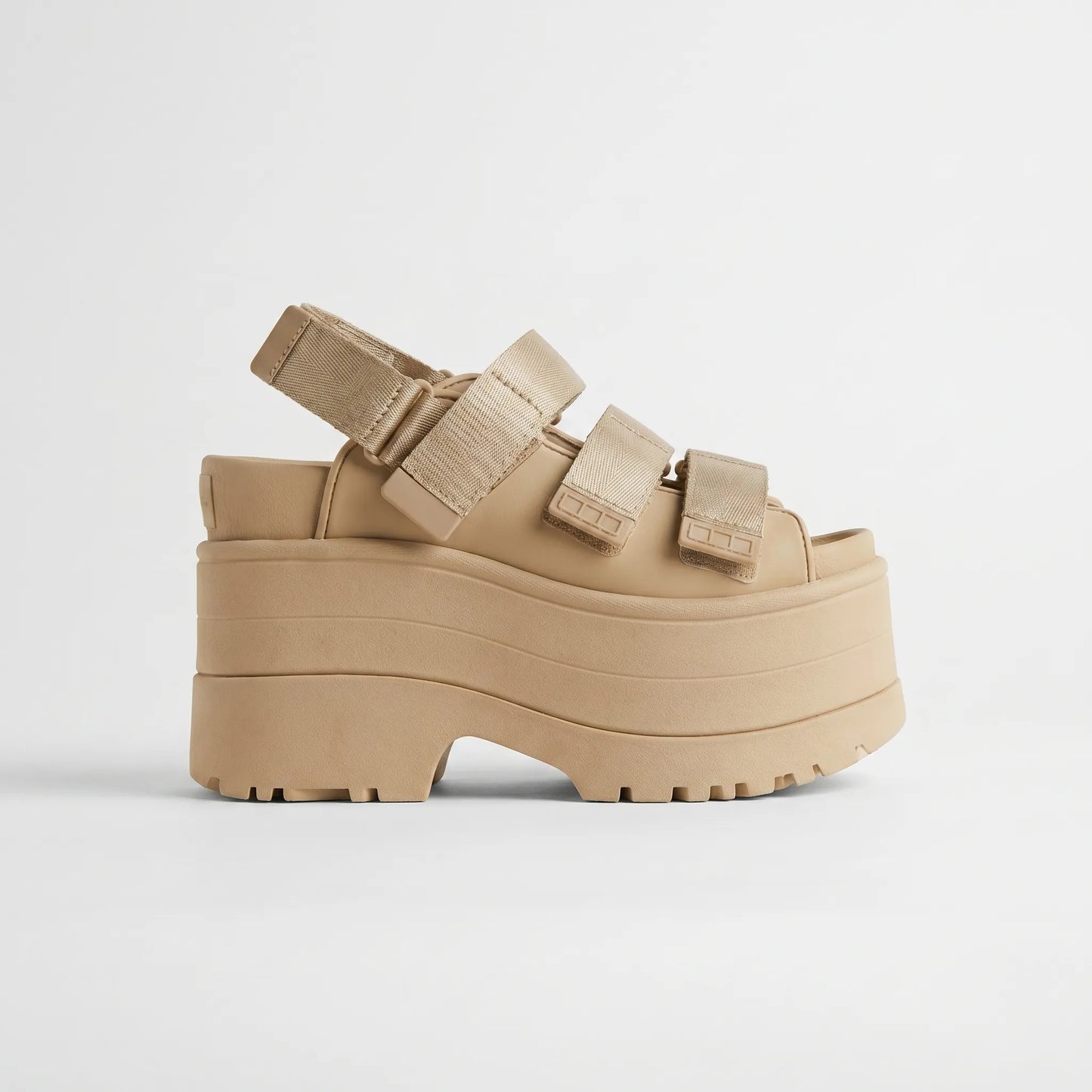 Chunky Retro Platform Sandals - Ruby