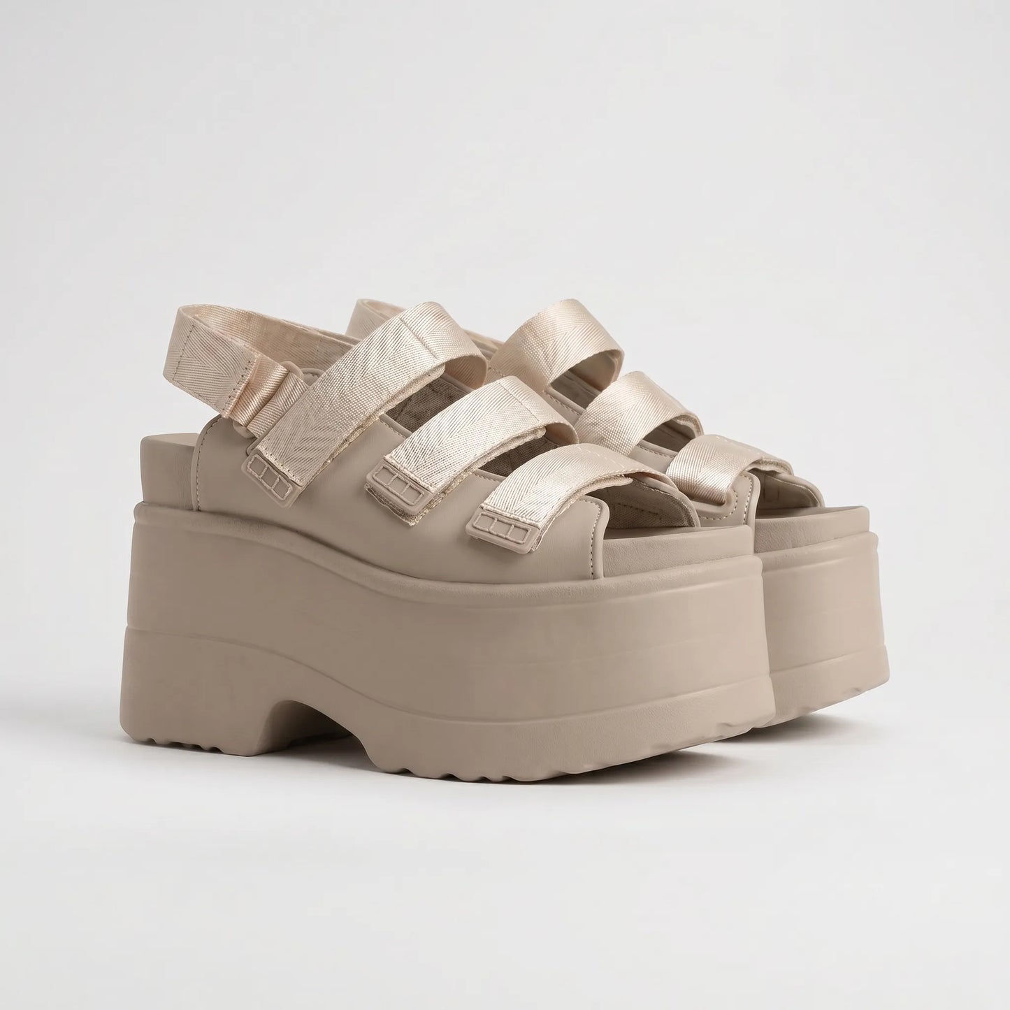 Chunky Retro Platform Sandals - Ruby