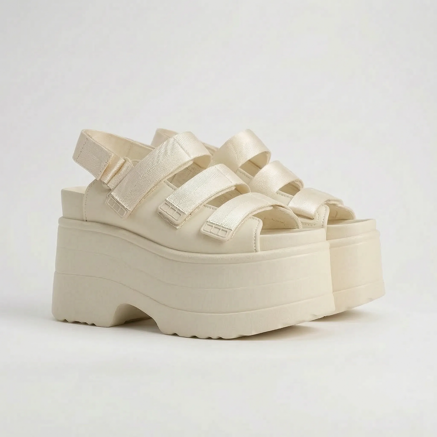 Chunky Retro Platform Sandals - Ruby