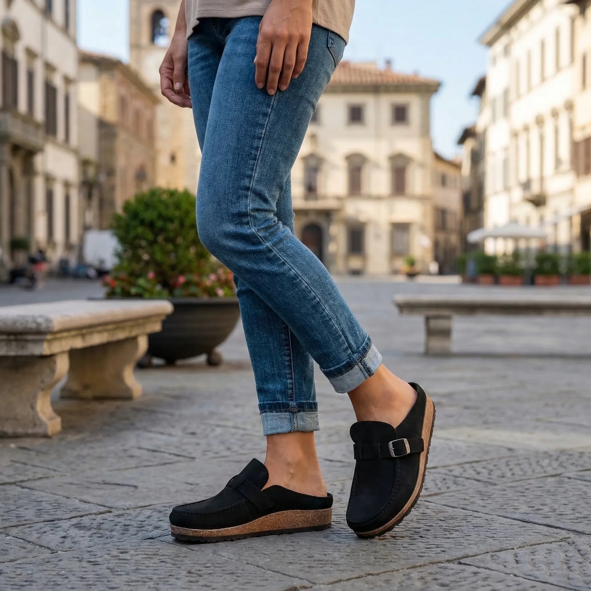 Classic Buckle-Detail Slip-On Loafer - Sheila