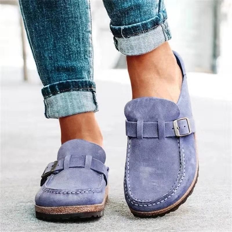 Classic Buckle-Detail Slip-On Loafer - Sheila