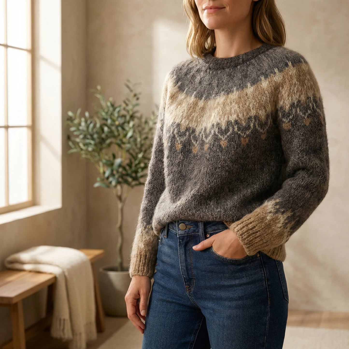 Classic Crew Neck Jumper - Xenia