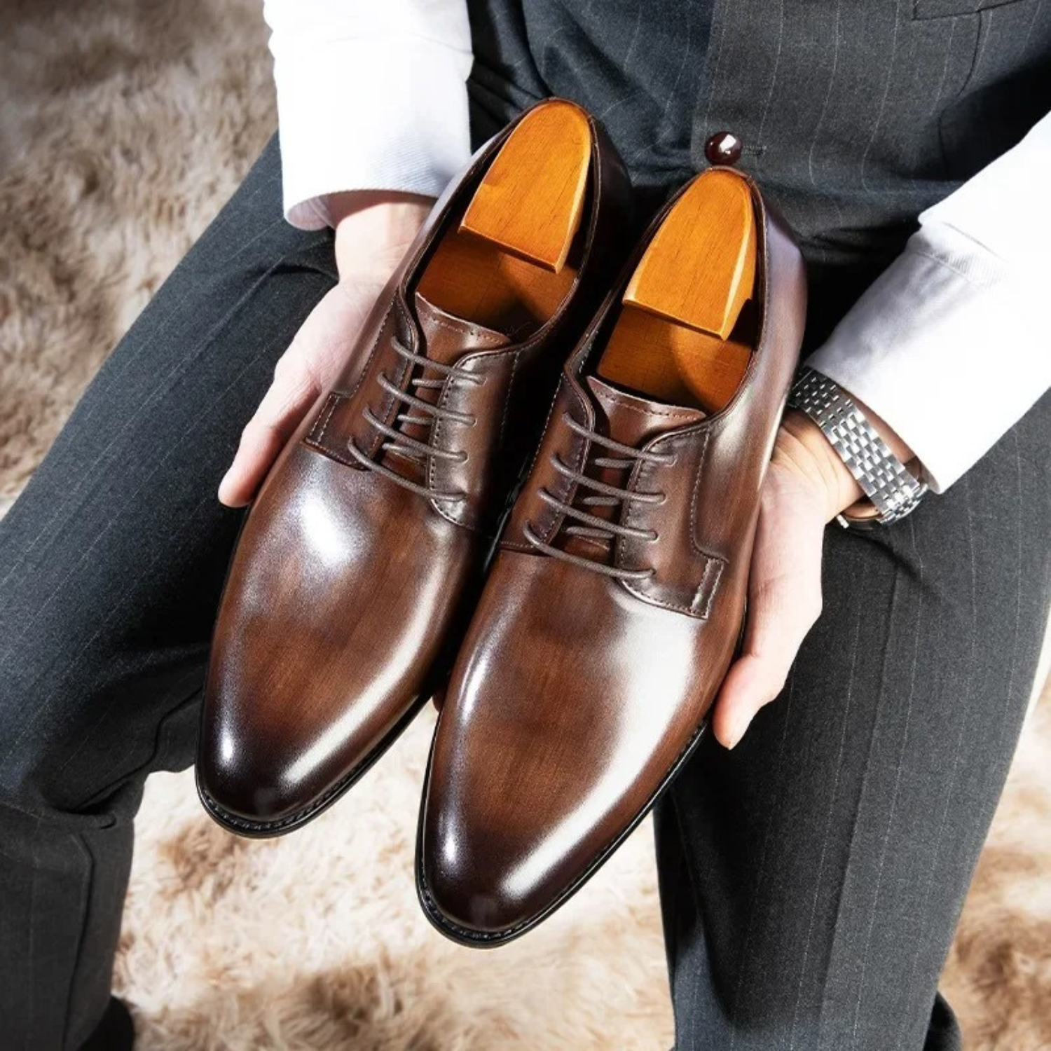 Classic Lace-Up Formal Dress Shoe - Jake