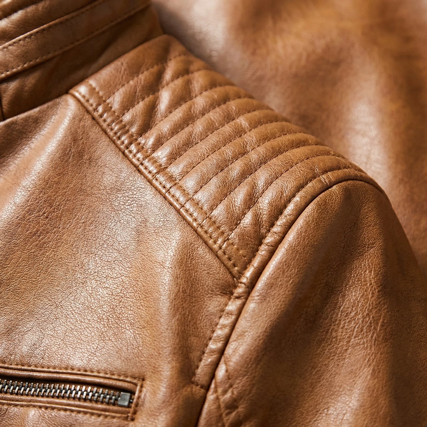 Classic Men's Biker-Style Jacket - Janis