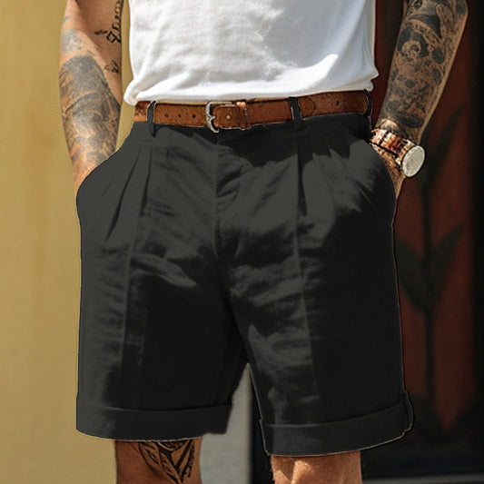 Classic Men's Shorts With Pleat Front - Gustavo
