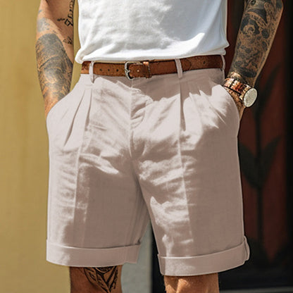 Classic Men's Shorts With Pleat Front - Gustavo