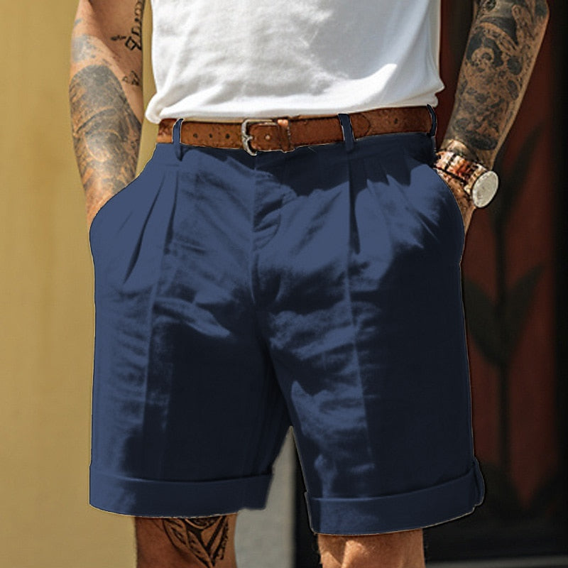 Classic Men's Shorts With Pleat Front - Gustavo