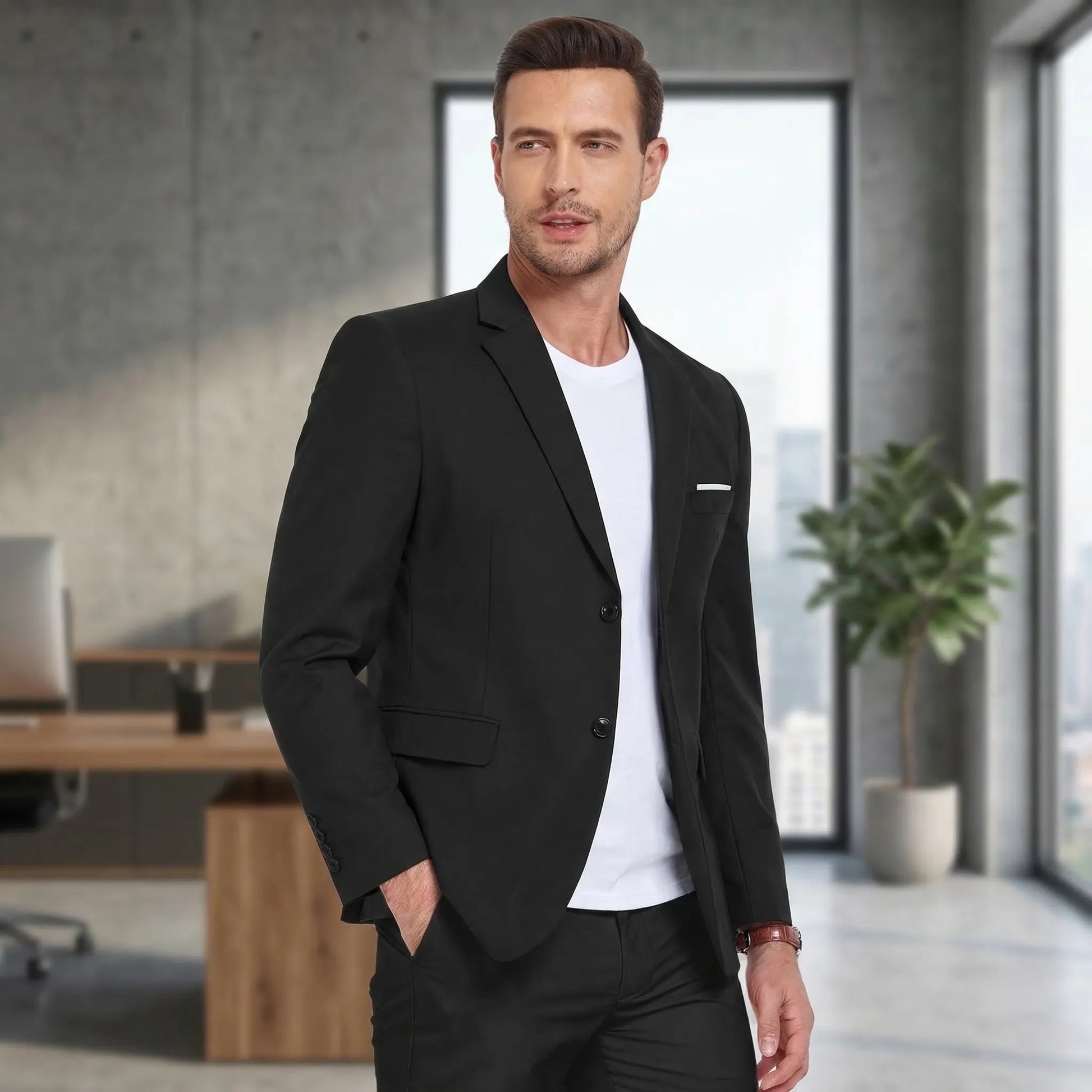 Classic Notch-Lapel Men's Blazer - Laurence