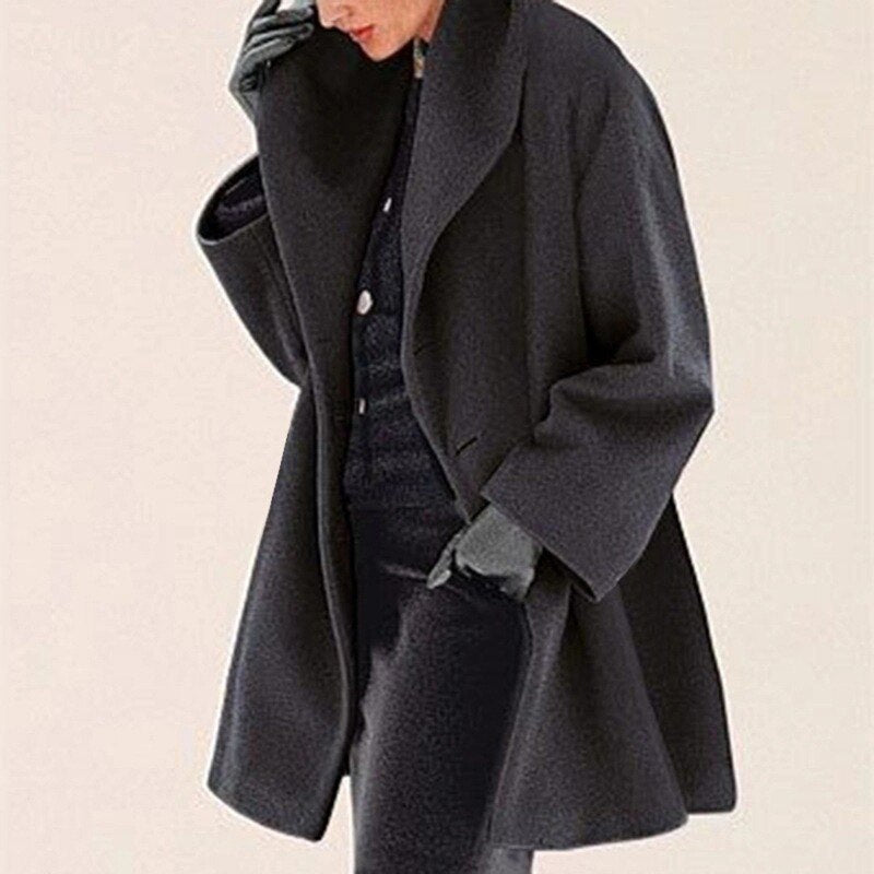Classic Winter Coat With A-Line Cut - Gail