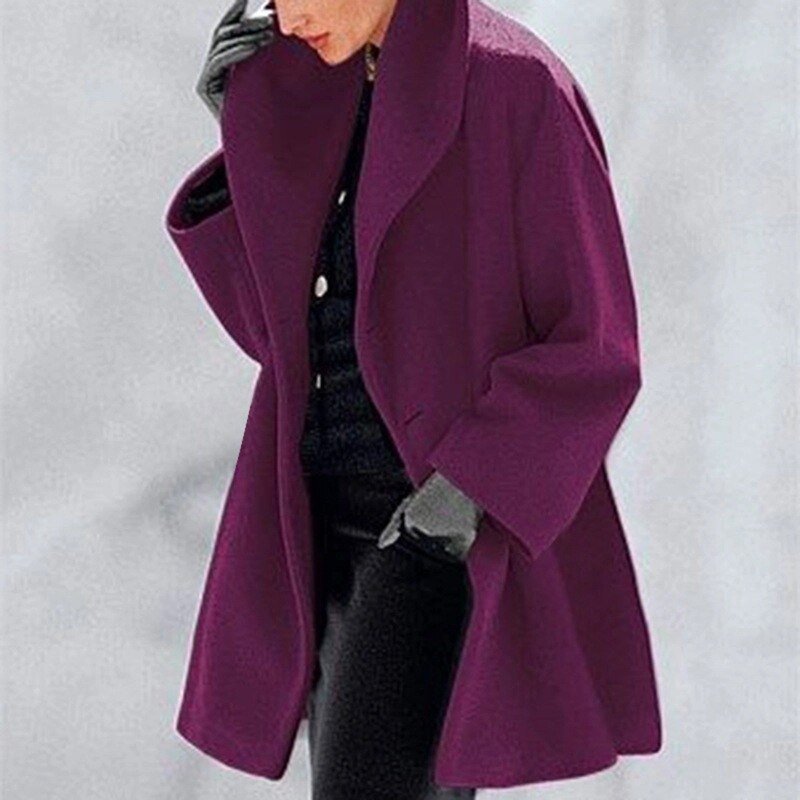 Classic Winter Coat With A-Line Cut - Gail