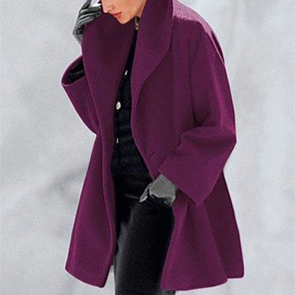 Classic Winter Coat With A-Line Cut - Gail