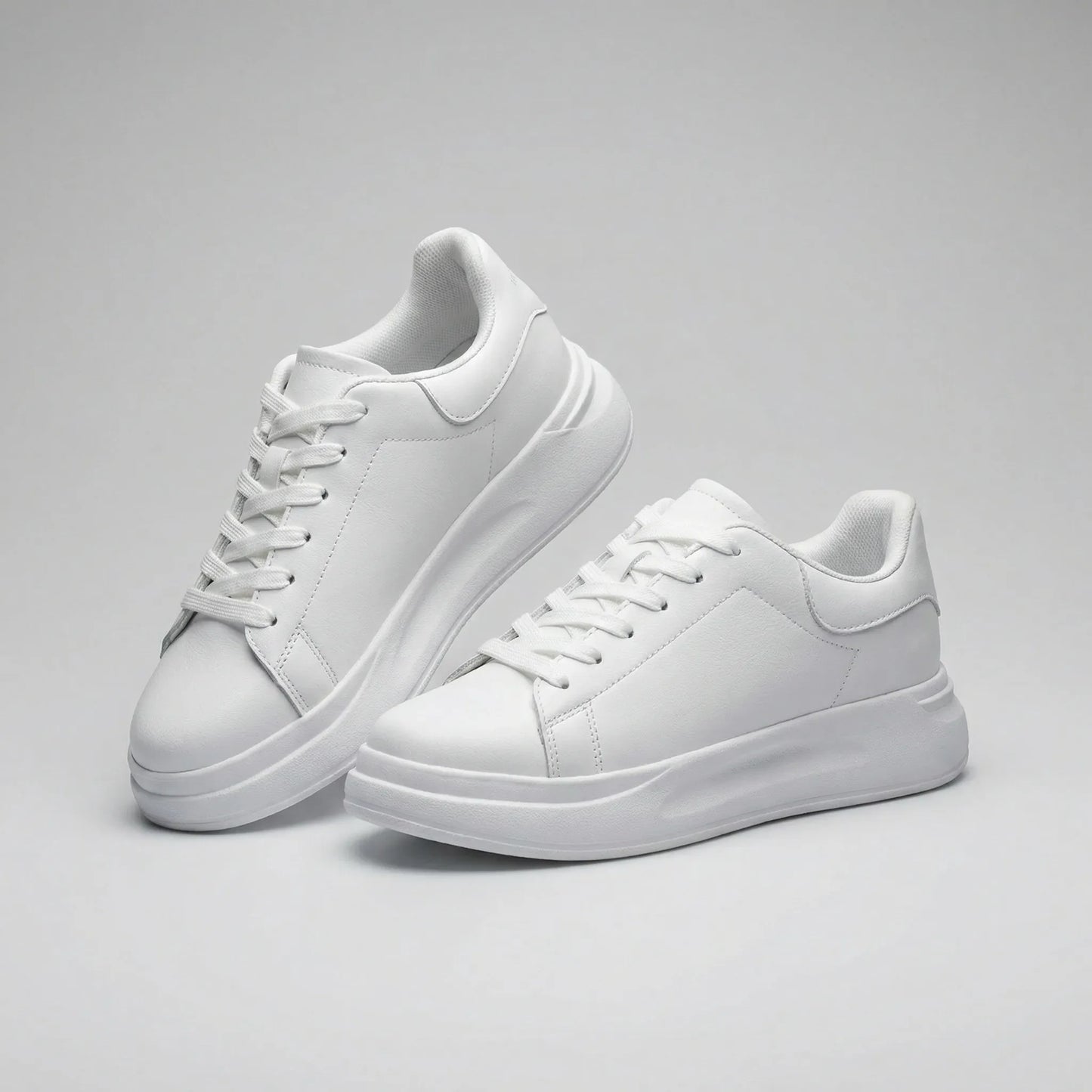 Clean White Casual Trainers - Michaela