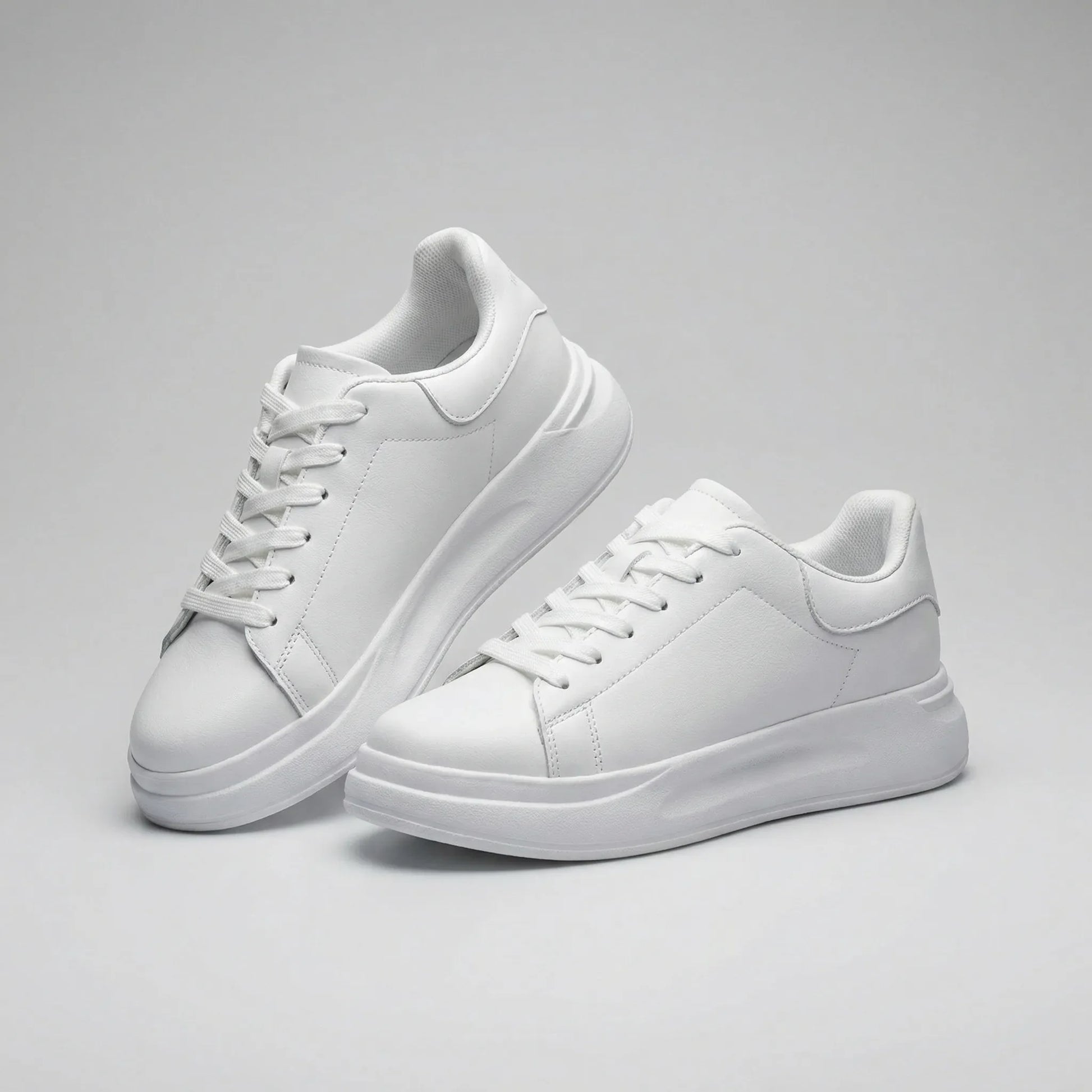 Clean White Casual Trainers - Michaela