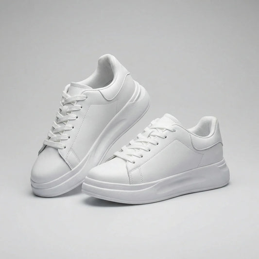 Clean White Casual Trainers - Michaela