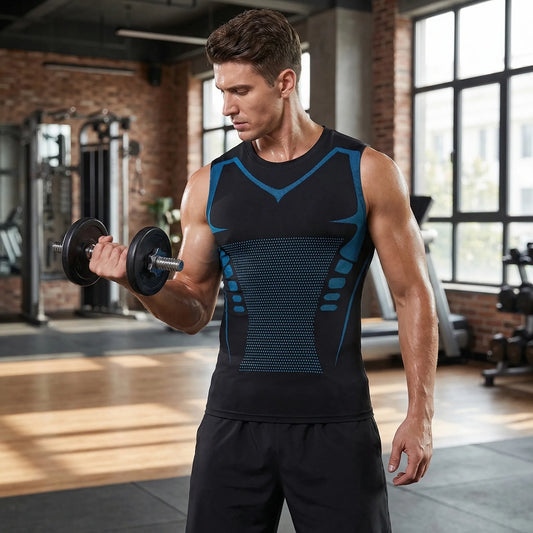 Close-Fit Graphic Print Training Top - Armando