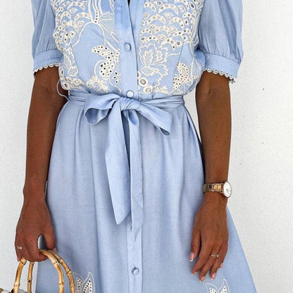 Maxi Dress with Embroidery – Celeste