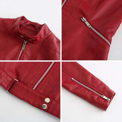 Stylish women's leather jacket in a classic design – Marlene Autumn Edition