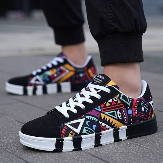 Colourful Low-Top Trainer With All-Over Graphic Print - Israel
