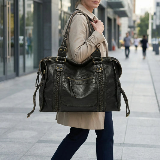 Compact Shoulder Bag With Zip - Laureen