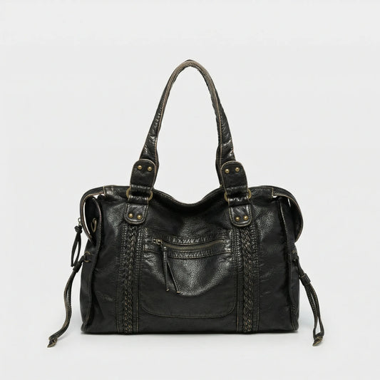 Compact Shoulder Bag With Zip - Laureen
