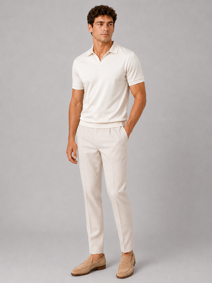 Men's Silky Touch Polo Shirt - Breathable Soft Solid Summer Top 23