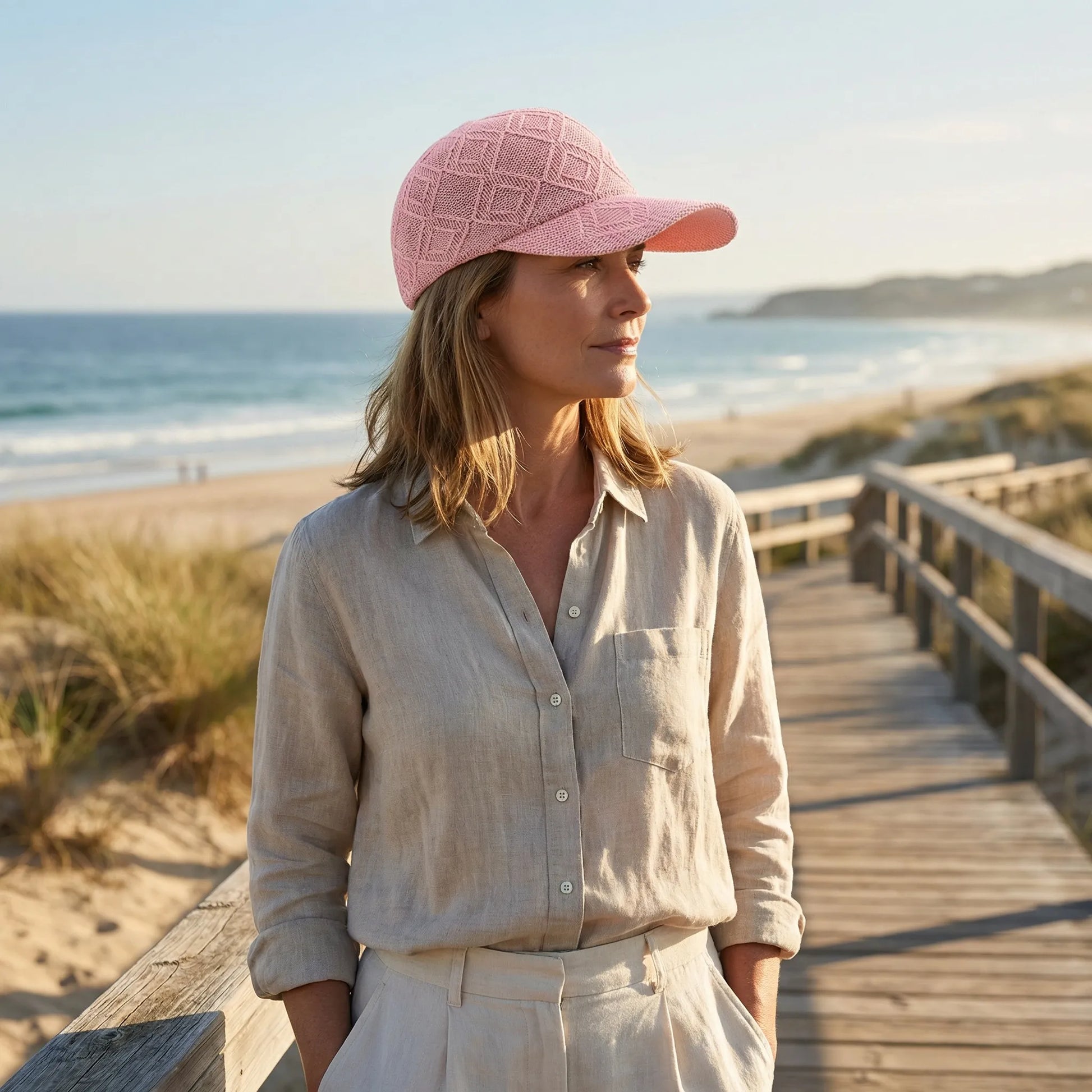 Crochet Mesh Cap - Viola