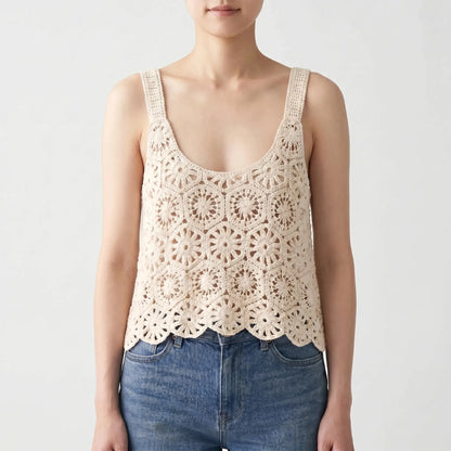 Crochet Sleeveless Top -  Deanna
