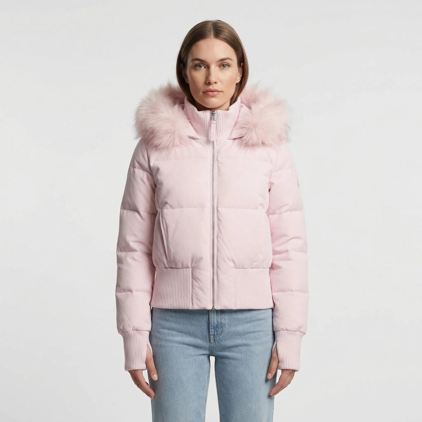 Cropped Quilted Winter Jacket With Hood - Tracy